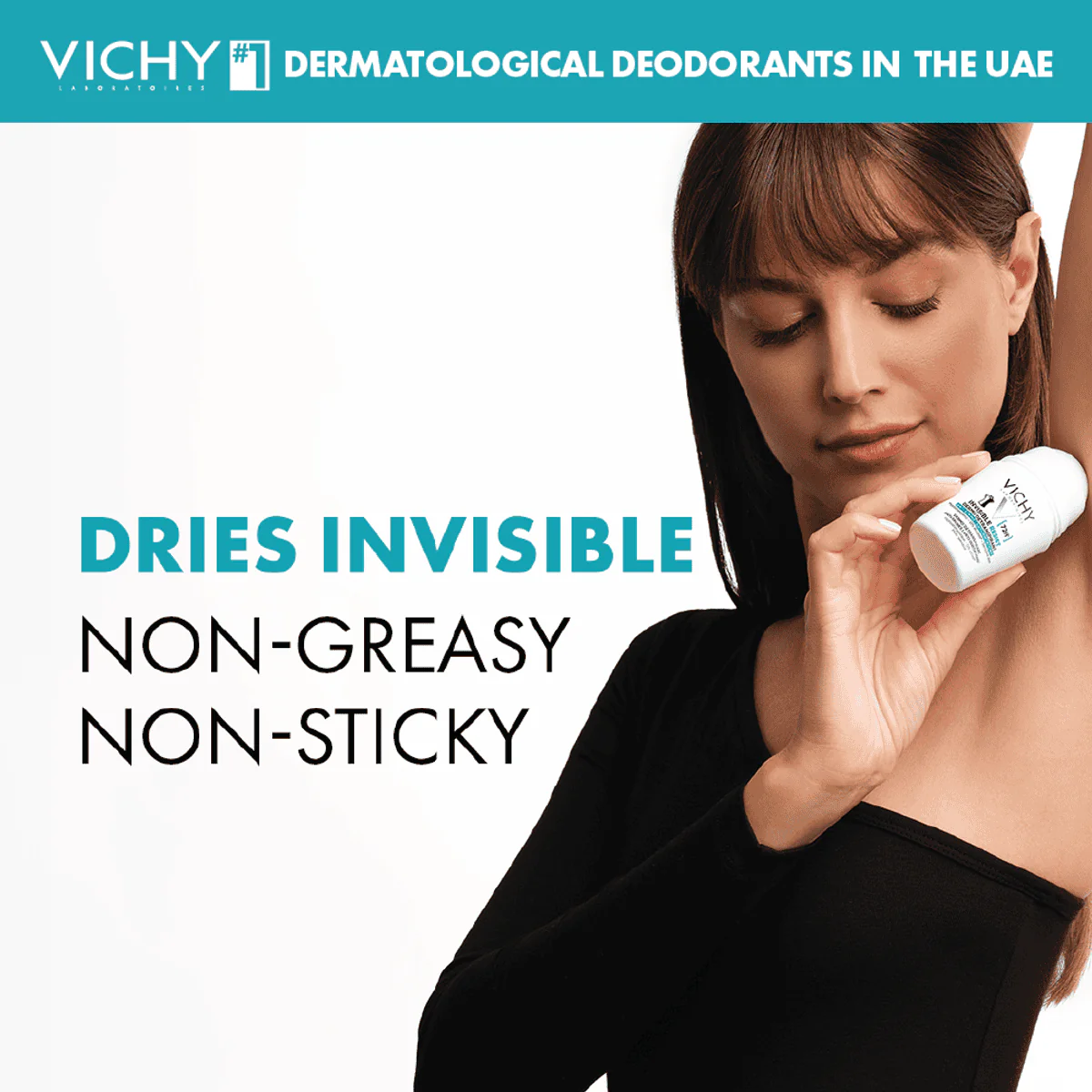 Vichy 72Hr Invisible Resist Antiperspirant Women Roll-On 50ml - Image 3